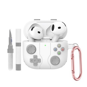 HTUTWOO Earphone Case Cover for AirPods 4 with Cleaning Kit Retro Handheld Game Console Design for AirPods 4th Generation Case - 1 of 4