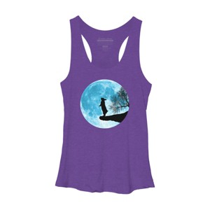 Women's Design By Humans Moon Bunny By Maryedenoa Racerback Tank Top - 1 of 3