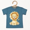The Juniper Shop Watercolor Lion Toddler Short Sleeve Tee - 5T - Teal - 2 of 4