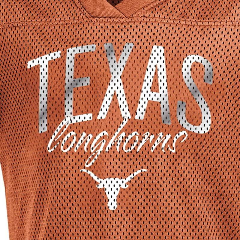 NCAA Texas Longhorns Girls&#39; Mesh T-Shirt Jersey, 3 of 4