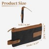 Unique Bargains Pencil Case Canvas Patchwork Style Large Capacity for Office Supplies 1 Pc - 2 of 4