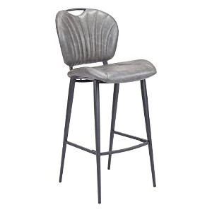 Zuo Terrence Barstool Vintage Gray - 1 of 4