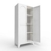 AENKYO 61 Tall Two Shapely Doors Cabinet with Adjustable Shelves, Organization Cabinet, Easy to Assemble, Modern Farmhouse kitchen Storage Cabinet - 2 of 4