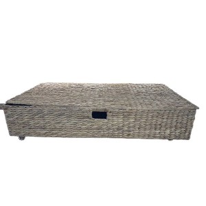 WeThinkStorage Water Hycinth Underbed Storage Basket with Wheels Natural - 1 of 1