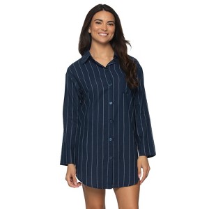 Felina - Mirielle Sleepshirt - Oversized Button-Down Sleepwear, Cotton Poplin Comfort - 1 of 2