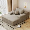 Modern Oversized Sofa Bed Lounger, Chaise with Pillows for Moviebonus Room, Plush Corduroy Fabric Cover Sofa Bed with Foam Filling-Baofuwish - 3 of 4