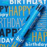 Happy Birthday Print Wrapping Paper Blue - Spritz™