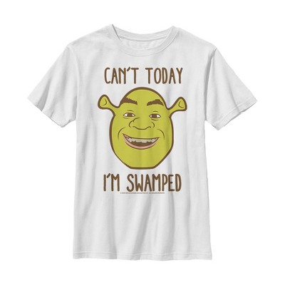 Boy's Shrek Can't Today I'm Swamped T-shirt - White - X Large : Target