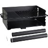 Pilot Rock CBP-247 Jumbo Park Style Steel Outdoor BBQ Charcoal Grill with Cooking Grate and 2 Piece Post for Camping and Backyards, (3 Pack) - 2 of 4