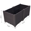 AZL1 Life Concept Planter Deep Raised Garden Bed Plastic Self Watering Strengthened PP Flexible Assembly for Patio, Brown, 16.5"*16.9"*7.5" - 3 of 4
