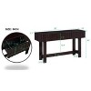 Hostack 52'' Console Table with Storage Drawers and Solid Wood Legs for Living Room and Hallway Entrance, Espresso - 4 of 4