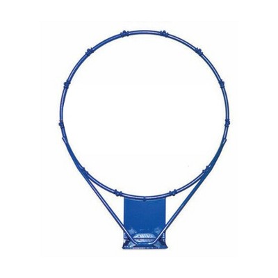 Dunn-Rite 18 Inch Poola Hoop Outdoor Stainless Steel Swimming Pool Backboard Replacement Basketball Hoop Rim for Adults and Kids, Navy Blue