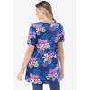 Woman Within Plus Size Short-Sleeve Empire Waist Tunic - 3 of 4