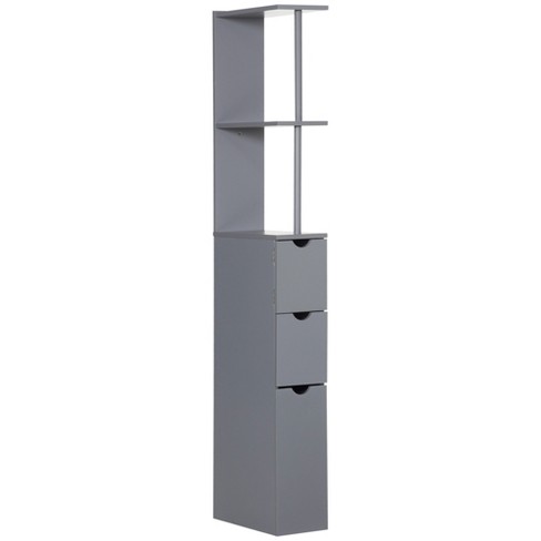 HOMCOM 67 Tall Bathroom Storage Cabinet, Freestanding Linen Tower