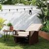 Outdoor Wicker Swivel Recliner Chair, Lifting Footrest, 360 Degree Rotating Basic, Water-resistant Cushions - 2 of 4