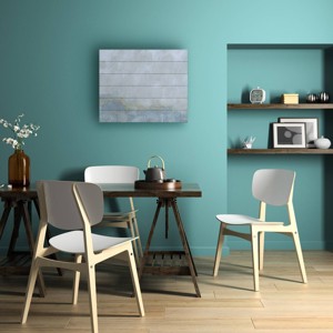 Trademark Fine Art Line and Brush Big Brush Blue Hillside Wood Slat Art - 1 of 4