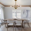 PAKOKULA 6-Light Gold with Globe Textured Glass shade Semi-Flush Ceiling Light - 3 of 4