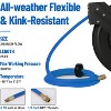 3/8in x 25ft Air Hose Reel Retractable, Heavy Duty Flex Hybrid Air Compressor Hose Reel for Any Length Lock, Max 300PSI, Wall/Ceiling Mounted - 2 of 4
