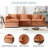 MOONMISS 112" Oversized Modern Chenille L Shaped Sectional Sofa Cloud Couch for Living Room, with Moveable Ottoman & Memory Foam - 3 of 4
