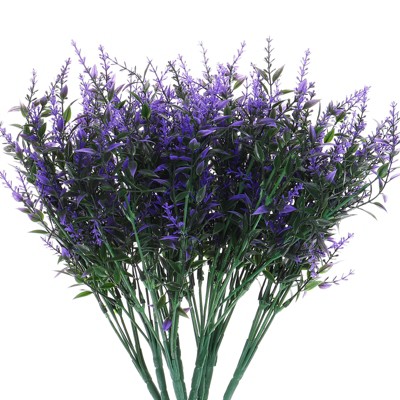 Unique Bargains Artificial Plastic Lavender Flowers Shrubs for Indoor Outdoor