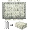 Rugs for Living Room Area Rug Washable Rug Ultra-Soft Faux Wool Vintage Rug Throw Carpet Non Slip Oriental Floral Distressed Throw Rugs - 2 of 4