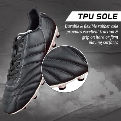 Vizari Mens Classico Firm Ground Outdoor Soccer Shoes - Black/White - 7 — фото 2