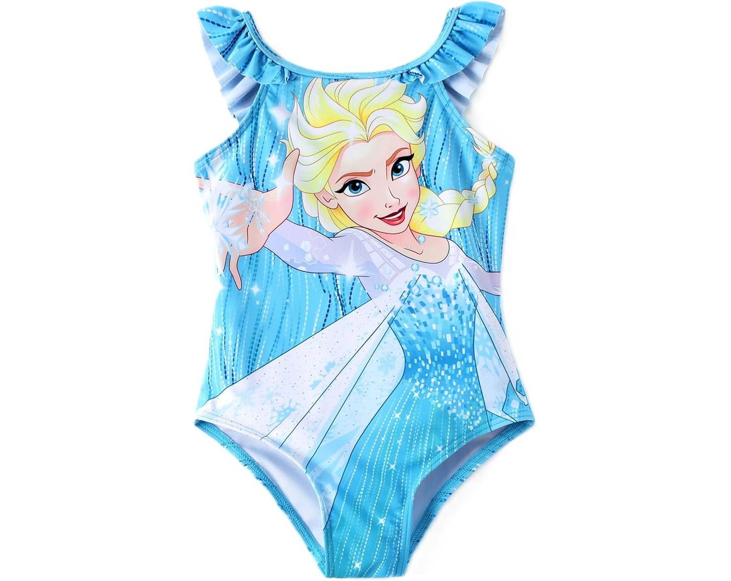 Купальник Disney Elsa для детей, оборки — Frozen, цвет: Синий — фото 1