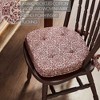 Custom House Burgundy Tan Jacquard Chair Pad 16.5x18 VHC - 3 of 4