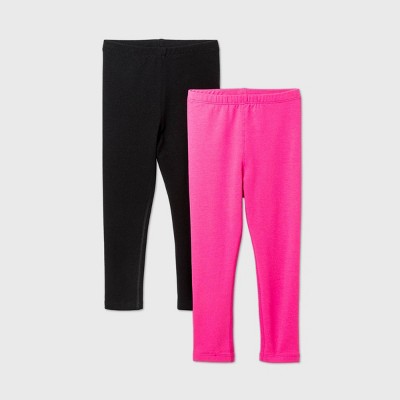 Toddler Girls' 2pk Adaptive Leggings - Cat & Jack™ Black/pink 2t : Target