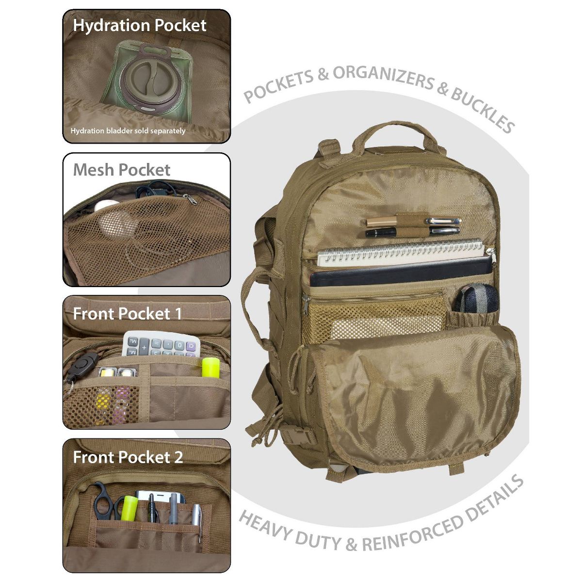 Rockland Military Tactical Laptop Backpack - thumbnail 7