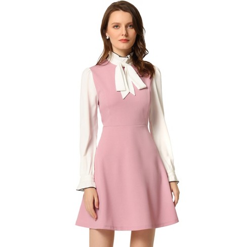 for Women Dress Plus Tie Back Puff Sleeve Dress (Color : Hot Pink, Size : X- Large) : : Clothing, Shoes & Accessories