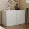 Luck Live 31.49in 2-door storage cabinet, modern standalone cabinet, suitable for living room, office, living room, ivory white - 3 of 4