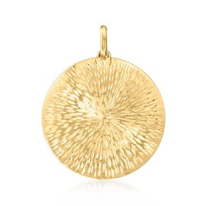Ross-Simons Italian 14kt Yellow Gold Sunburst Medallion Pendant Size 1.50 - 1 of 4