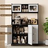 Kitchen Pantry Cabinet with Storage, Buffet Cabinet with Countertop for Microwave Stand, Tall Sideboard Storage Hutch Cabinets with LED - 4 of 4