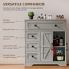 Storage Cabinet with 2 Doors and 4 Drawers, Kitchen Pantry, Floor Cupboard - 3 of 4