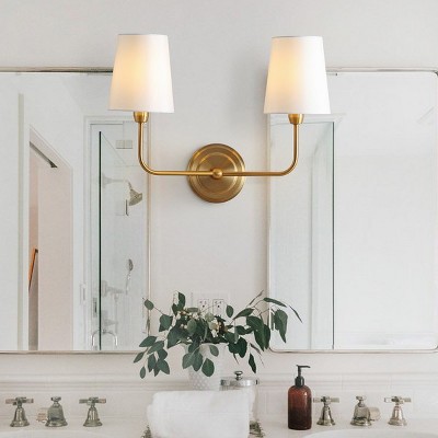 Ezra Brass Gold Adjustable Arm Wall Sconce