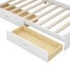 CAVINAS Wood Platform Bed with Storage Headboard, Shelves and 2 Drawers, Twin Size Bed Frame with Upholstered Headboards - 4 of 4