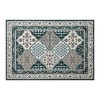 Vintage Tiled Area Rug Washable Persian Floral Rug Non-Slip Low Pile Rug - 2 of 4