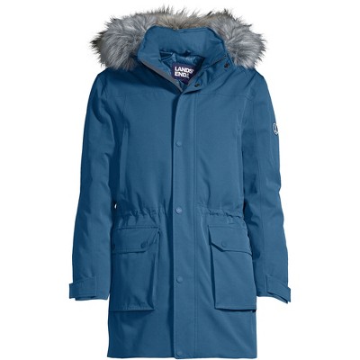 Lands' End store Dark Blue Men's Rusk Winter Down Puffer Parka-Medium