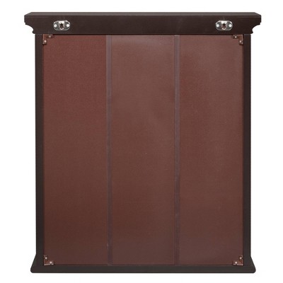 Neal Wall Cabinet with 2 Doors Dark Espresso - Elegant Home Fashions, Brown