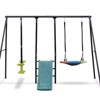 DSVIMOY Swing Sets for Backyard, 440LBS Swingset Outdoor for Kids, Swing Set with Slide and Glider, Multicolor, 106.29"*62.99"*72.83" - 2 of 4