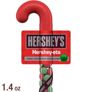 HERSHEY'S Candy Coated Chocolate Filled Plastic Christmas Cane - 1.4oz - 1 of 4