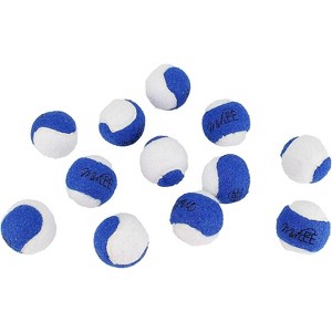 Midlee Mini Dog Tennis Balls- Blue/White- Set of 12 - 1 of 3