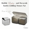 Rabbit Whiskey and Beverage Jumbo Chilling Stones Set, Chrome - 2 of 4