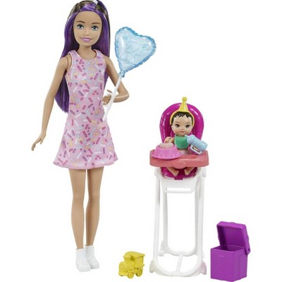 Barbie Skipper Babysitters Inc Dolls and Playset - Brown/Purple Hair