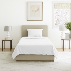 Hastings Home Microfiber Twin Sheet Set - 3 Pieces, White - 1 of 4