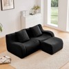 Aukfa Modular Teddy Fabric Sofa,Convertible Modular Sectional Sofa Set with 2 Ottomans, 2-Seats Soft Boneless Design for Living Room - 2 of 4