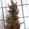 Aoibox 32 Pack 6.5 Inch Artificial Red Berry Stems Christmas Tree Decorations Realistic Holly Berries for Holiday Home DIY Ornaments - 2 of 4