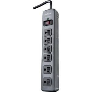 Southwire Woods - 6 outlets Power Strip w/Surge Protection - 900 J - Black - 3 ft. - 1 of 1