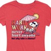 Women's - Peanuts - Hard Work Short Sleeve Graphic T-Shirt - 2 of 4